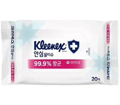 물티슈 판촉물 일반형 vs 고급형 차이점 5 크리넥스 항균 안심 휴대용물티슈 20매