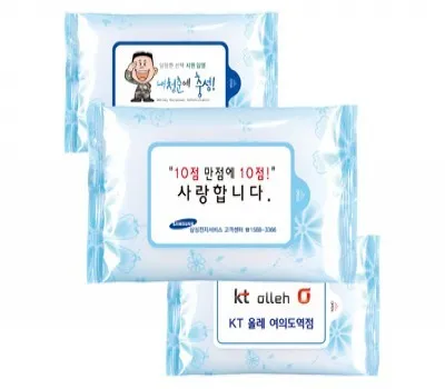 구례판촉물 오늘 주문하면 내일 배송! 4 코스모스블루 물티슈 10매