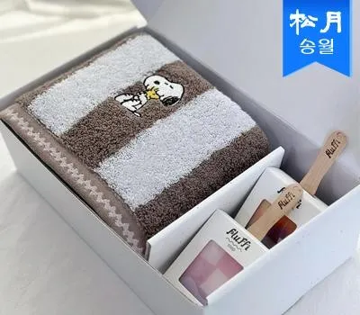결혼식 기념품 맞춤 제작으로 웨딩 프리미엄 이미지 구축 3 비누 수건 기프트세트B스누피 멜로우1비누스틱2 답