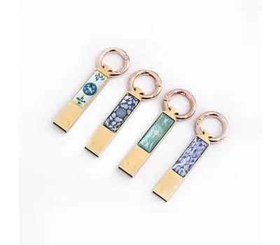 명품자개 판촉물 고급스럽게 제작하는 법 4 나빌레라 도자문 자개 스틱 USB 32G