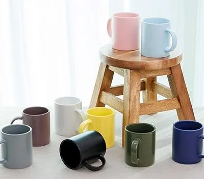 김해판촉물 스마트한 선택, AI 맞춤 추천 3 직선 무광올칼라 머그컵 9색 390ml