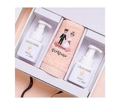 김포판촉물 예산 초과 없이 제작하는 노하우 4 150g타올1개 핸드워시2개 화이트 3P