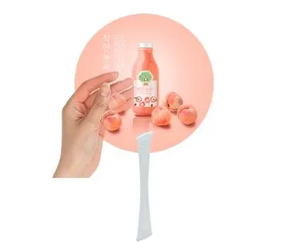 부채 판촉물 크리스마스 한정판 2 투명 원형 에스팬시 부채